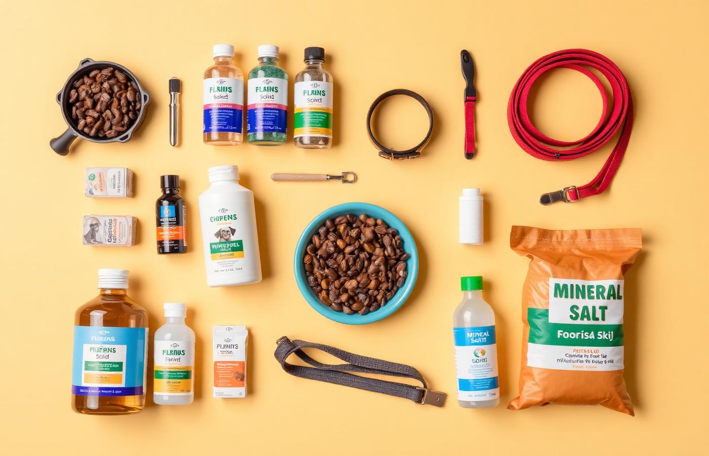 Produtos de pet shop e agropecuária vendidos na loja